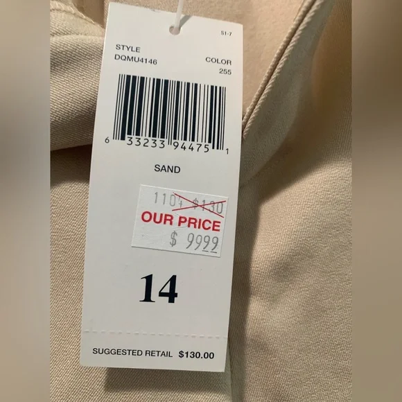 NWT, Dana Buchman, size 14 straight leg khaki pants - Picture 8 of 9